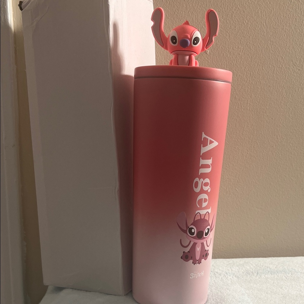 Angel Ombre Stitch Tumbler with Character Lid